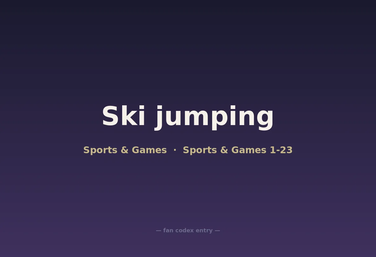 Ski jumping