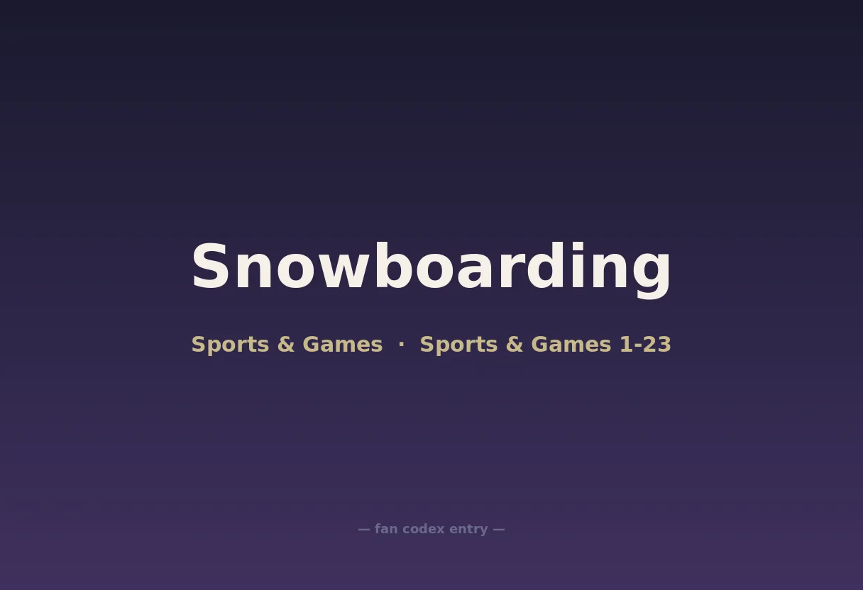Snowboarding