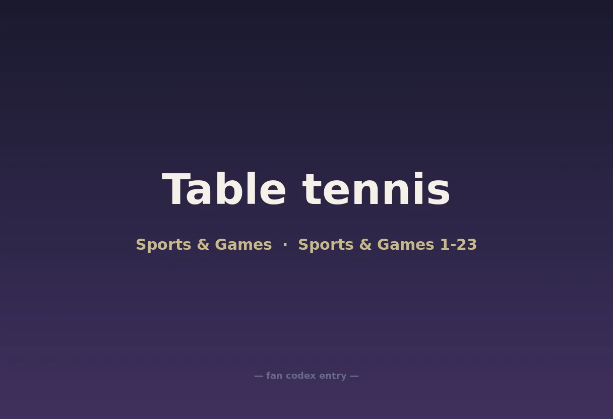 Table tennis