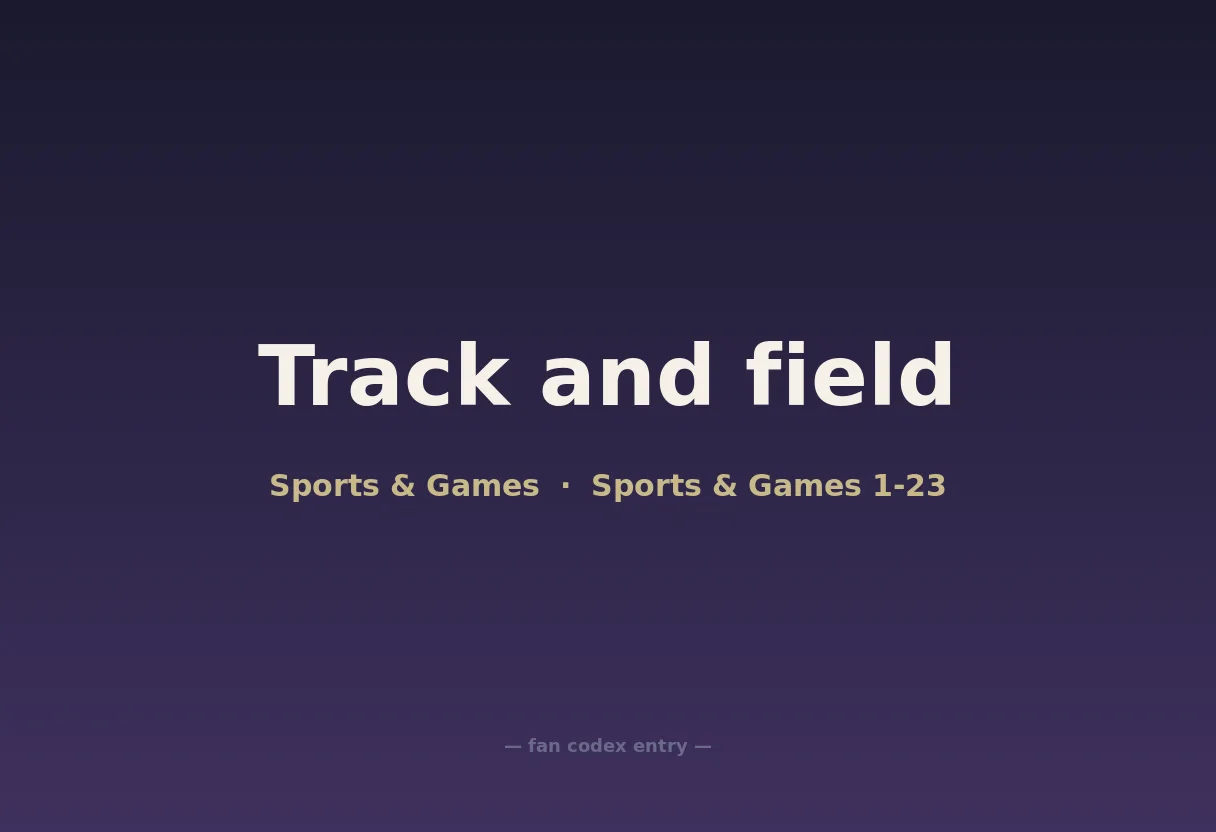 Track and field