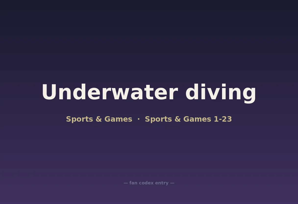 Underwater diving